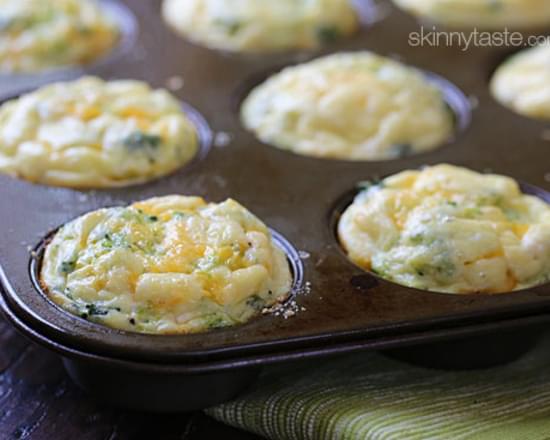 Broccoli and Cheese Mini Egg Omelets