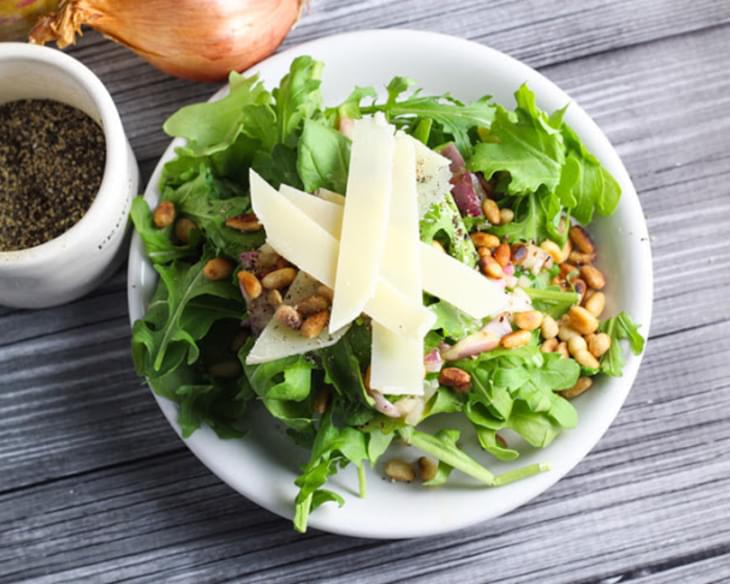 The Perfect Green Salad - Arugula with a Red Wine Vinaigrette