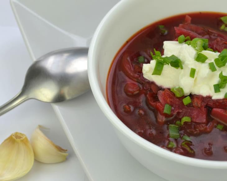 Vegetarian Borscht (Борщ) | Authentic Russian Beet Soup