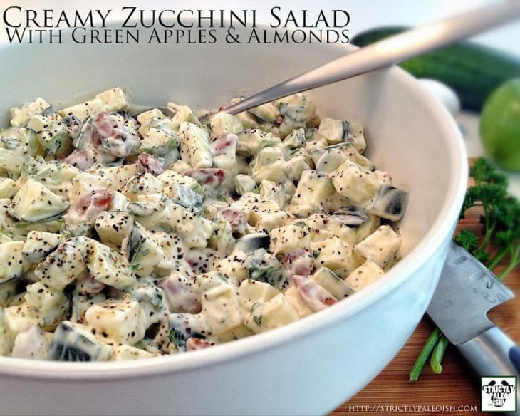 Creamy Zucchini Salad With Green Apples And Almonds