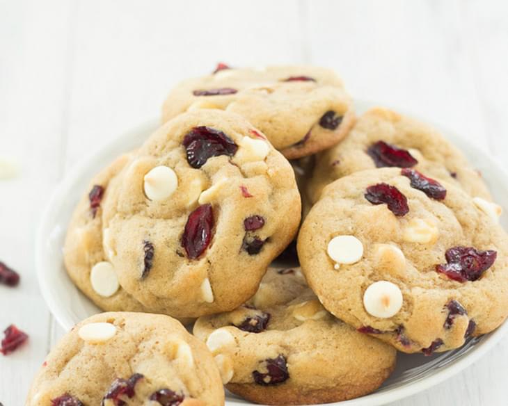 White Chocolate Cranberry Cookies with Brown Butter