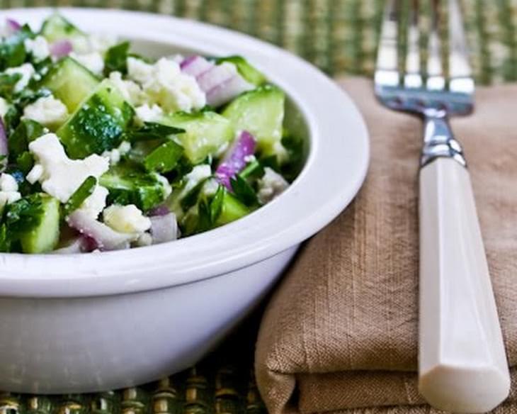 Cucumber, Onion, and Parsley Salad