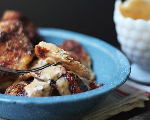 Easy Chicken Paprika w/ Sour Cream Gravy (Low Carb and Gluten Free)