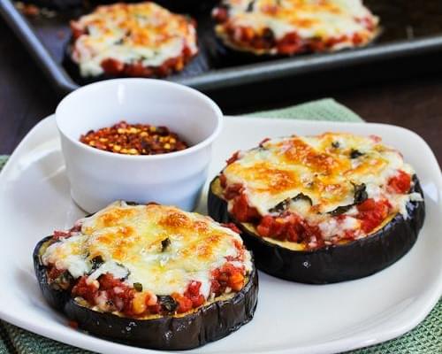 Julia Child's Eggplant Pizzas (Tranches d'aubergine a  l'italienne)