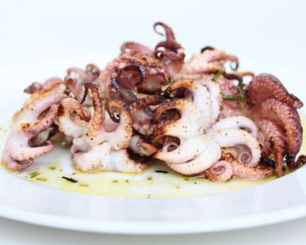 Tender Grilled Baby Octopus