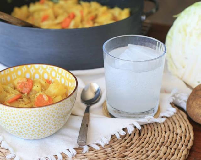 Ethiopian Cabbage, Potato and Carrot Stir-Fry