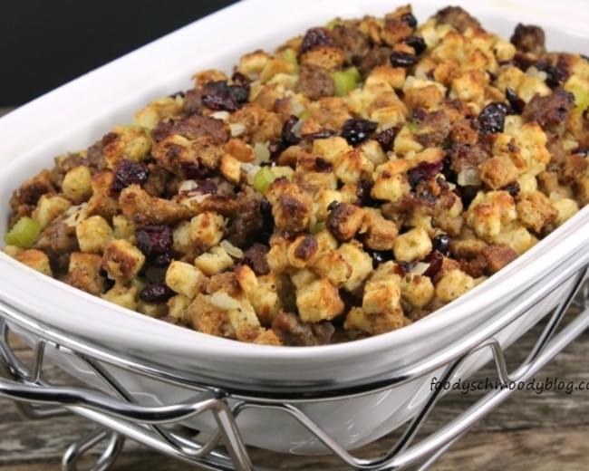 Shortcut Sausage and Cranberry Thanksgiving Stuffing