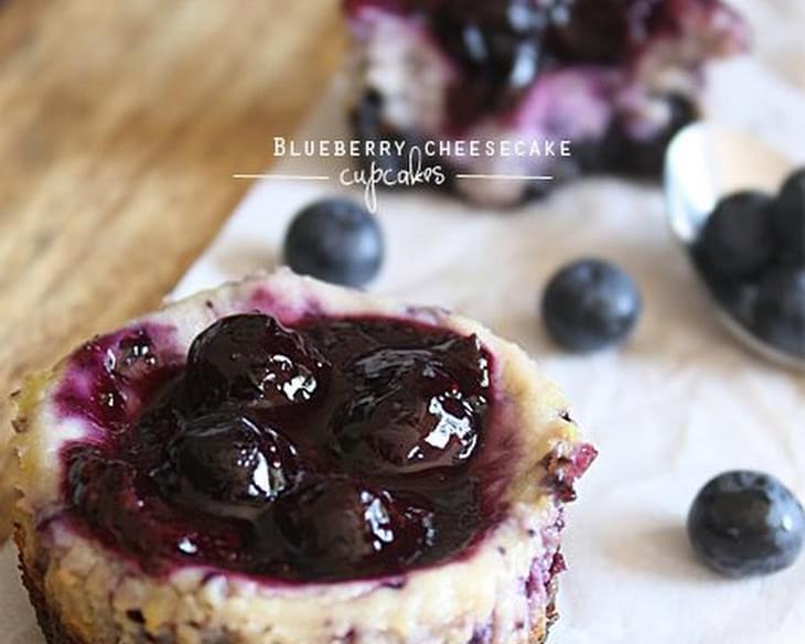 Mini Blueberry Cheesecake Cupcakes