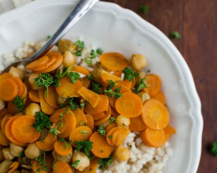 Cumin Braised Carrots and Chickpeas