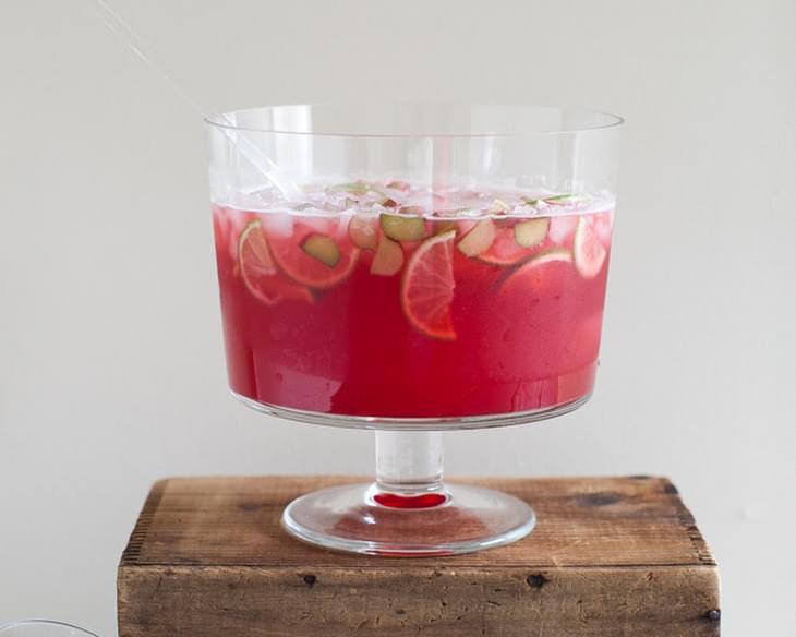 Raspberry-Rhubarb Collins Party Punch