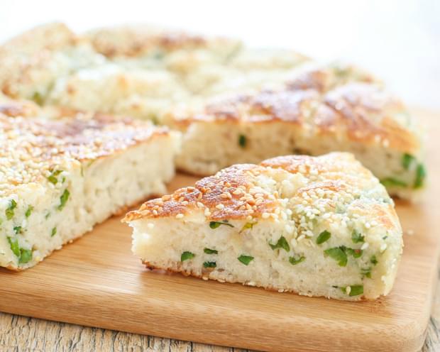Chinese Sesame Bread with Scallions