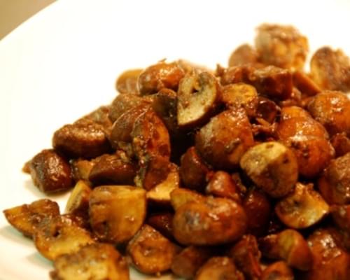 Spicy Sauteed Mushrooms with Anchovy