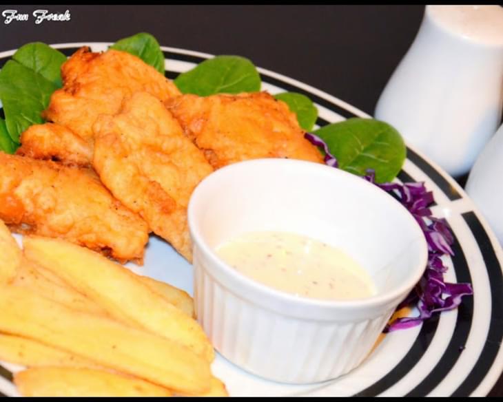 Homemade Beer Battered Fish and chips
