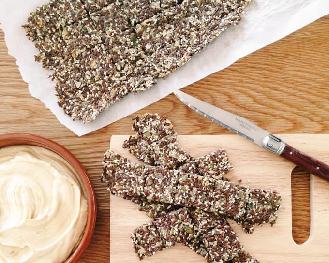 Zaatar Spiced Flax Crackers