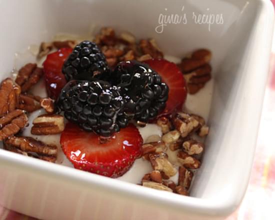 Greek Yogurt with Berries, Nuts and Honey