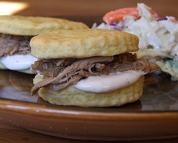 Alabama Pulled Pork Sandwiches with White Barbecue Sauce