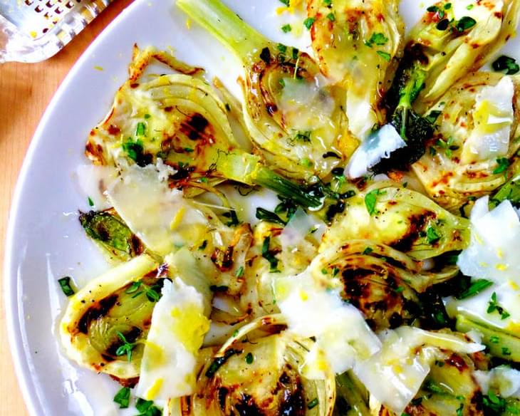 Grilled Fennel Salad with Fresh Herbs and Parmesan