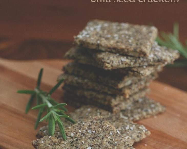 Rosemary Parmesan Chia Seed Crackers - Nut-Free