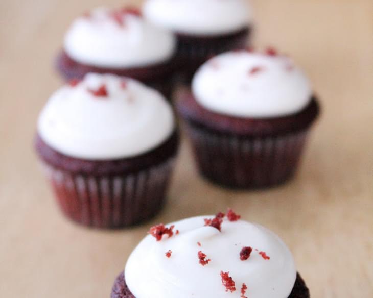 Sprinkles-inspired Mini Red Velvet Cupcakes