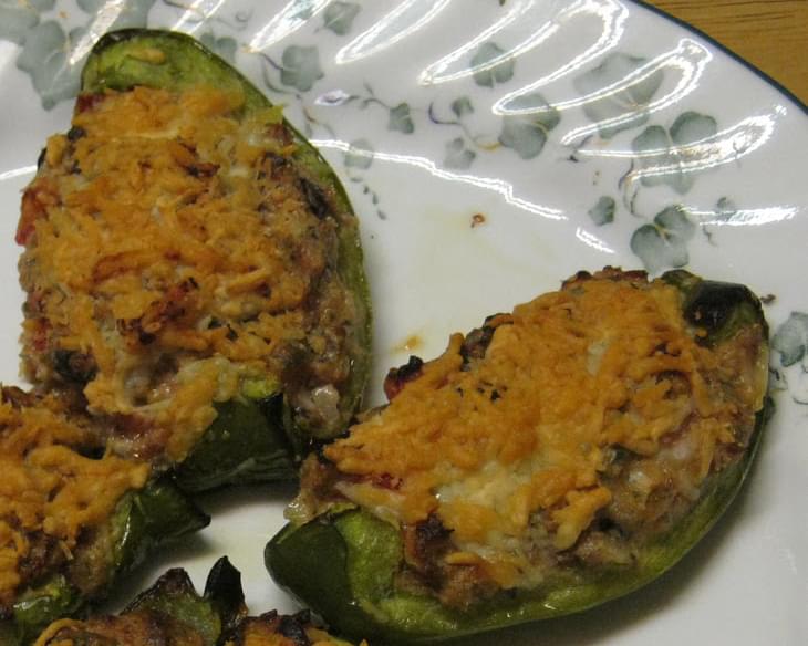 Green Peppers with Tomato Olive Stuffing