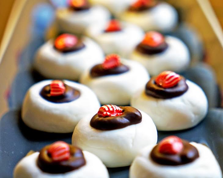 Peppermint Thumbprints with Chocolate Ganache
