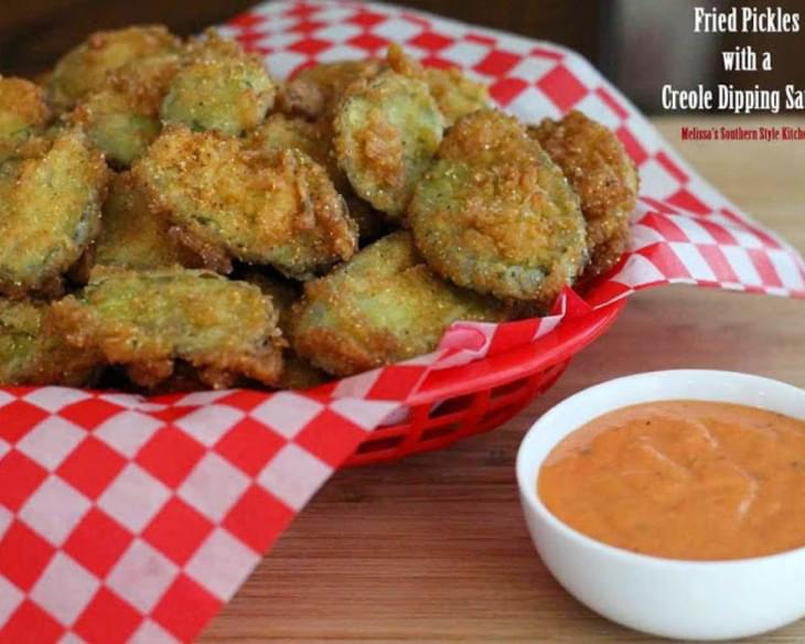 Fried Pickles with a Creole Dipping Sauce