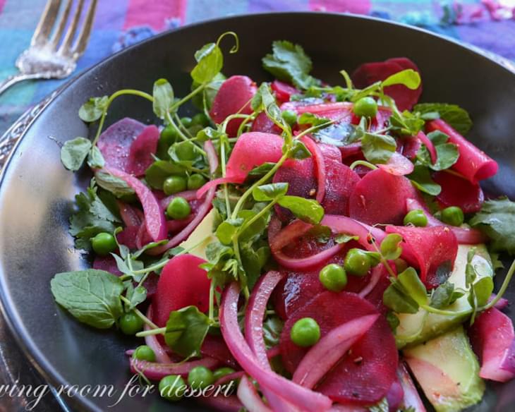 Beet, Avocado and Pea Salad