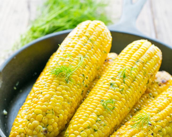 Easy Grilled Corn on the Cob with Lemon Dill Butter