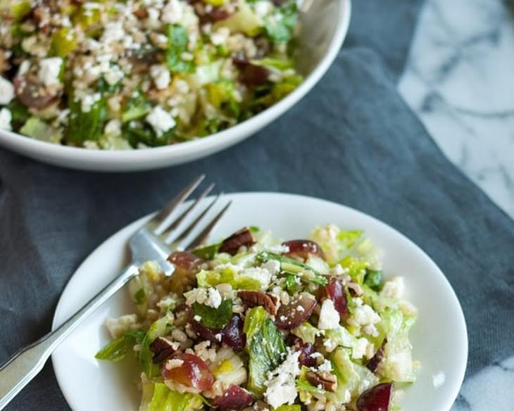 Chopped Brown Rice Salad with Grapes and Pecans
