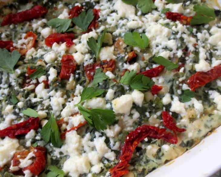 Red & Green Lasagna With Kale and Sun Dried Tomatoes