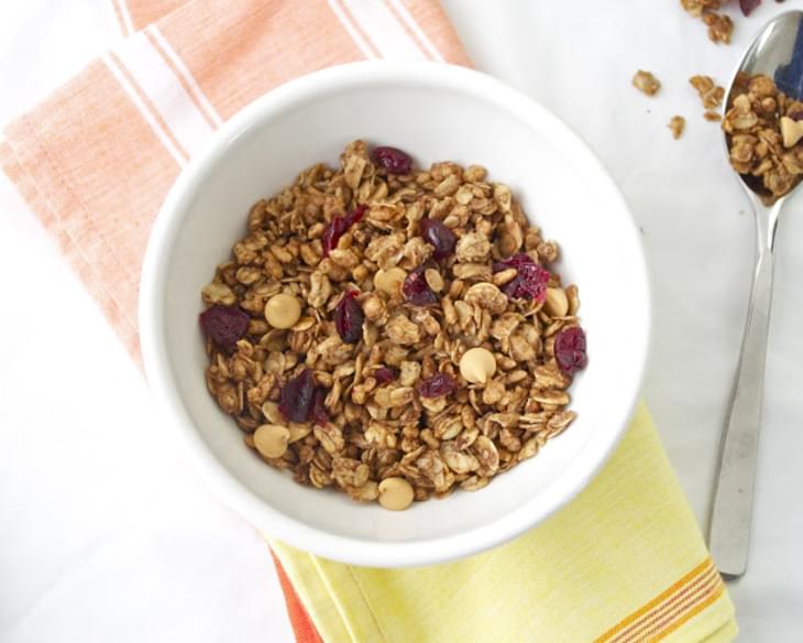 Double Peanut Butter Granola with Cranberries
