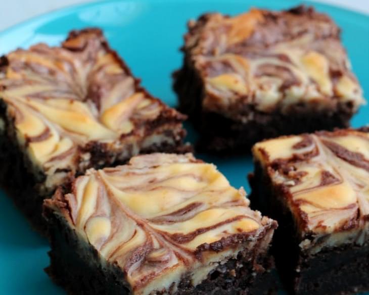 Almond Cheesecake Swirled Brownies