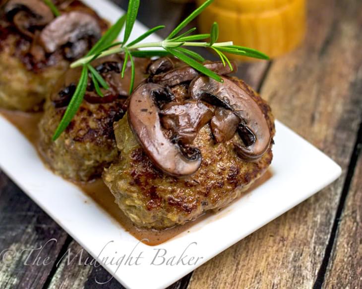 Salisbury Steak with Browned Butter Merlot Sauce