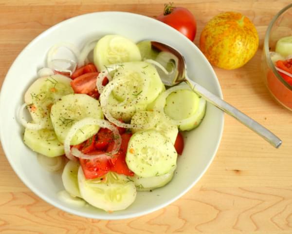 Garden Cucumber and Tomato Salad