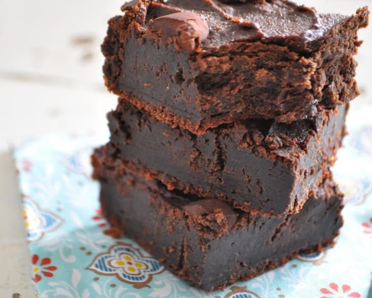 Dark Chocolate Flourless Fudge Brownies (Gluten Free, Diary Free)