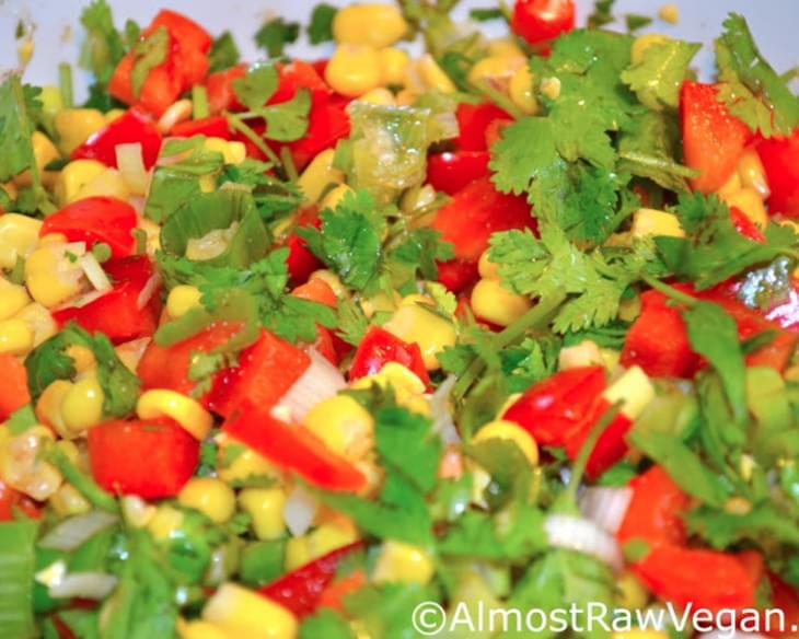 Corn Cilantro Red Pepper Salad