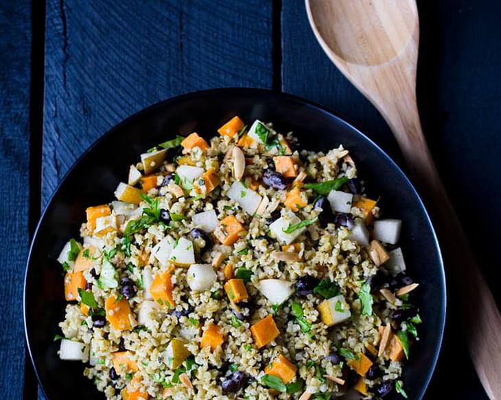 Freekeh Salad with Sweet Potatoes and Pears