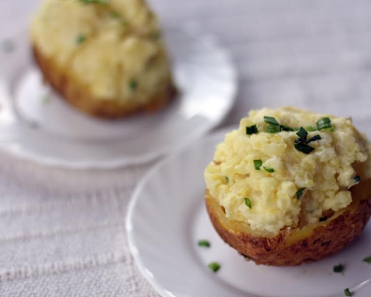 Sour Cream and Chives Twice Baked Potatoes