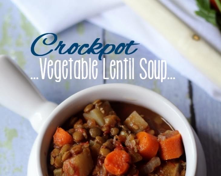 Easy Crockpot Vegetable Lentil Soup