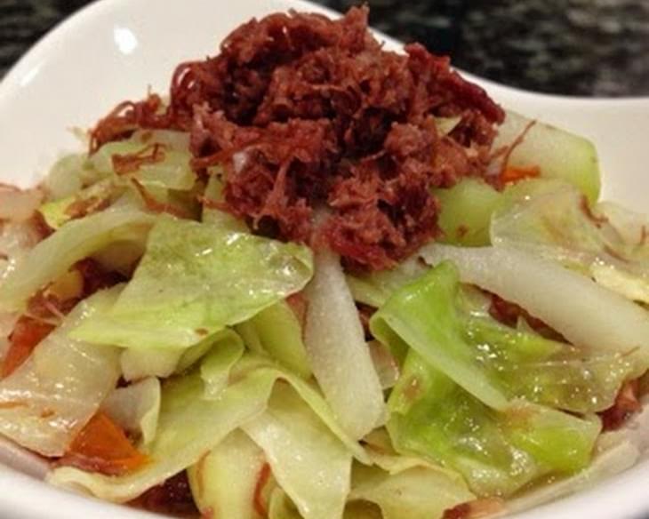 Corned Beef with Mixed Vegetables (Ginisang Corned Beef with Repolyo and Sayote)