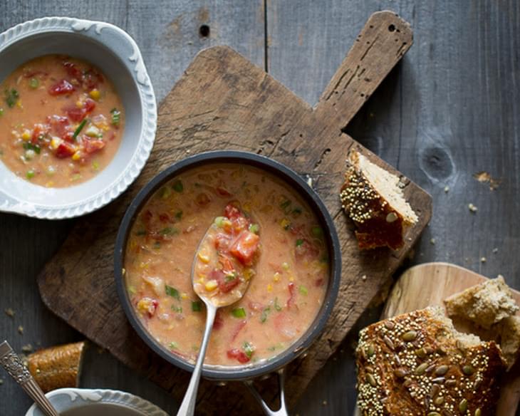 Gabrielle's Simple Tomato and Corn Soup