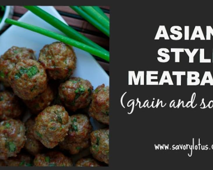 Asian-style Meatballs with Cilantro and Green Onion
