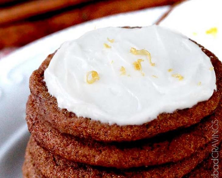 Sweet Basil - Gingersnap Cookies with Lemon Buttercream Frosting