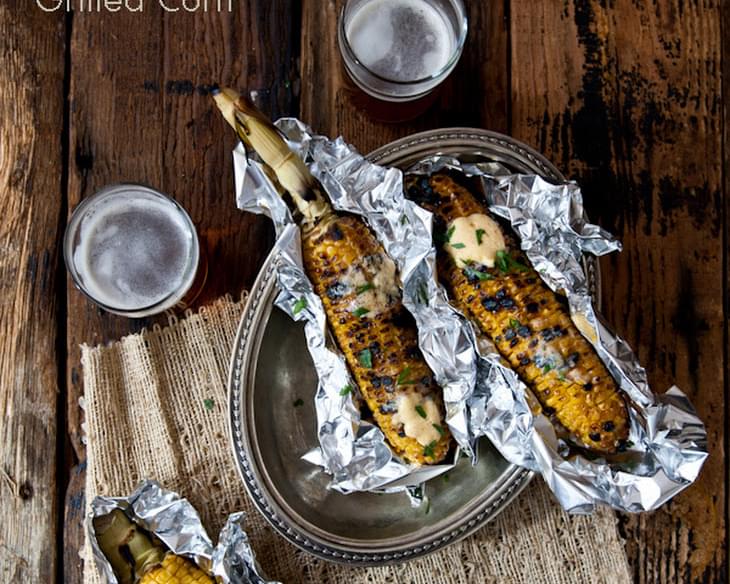 Sriracha Beer Butter Grilled Corn