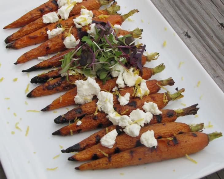Grilled Carrots and Goat Cheese