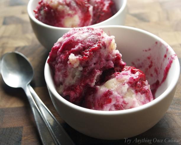 Raspberry Pina Colada Ice Cream