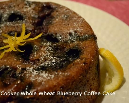 Slow Cooker Whole Wheat Blueberry Coffee Cake