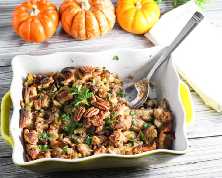 Mushroom and Pecan Stuffing with Fresh Herbs