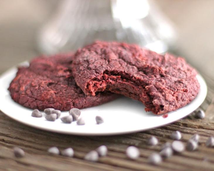 Healthy Red Velvet Gooey Butter Cookies (sugar free, low fat, high protein, gluten free, vegan)