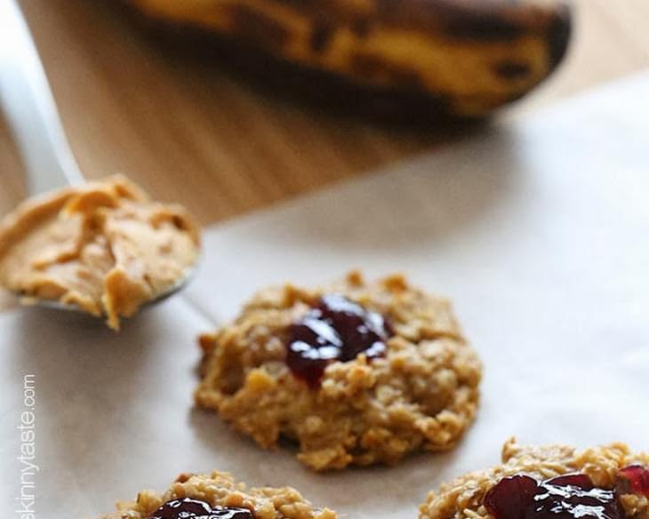 PB + J Healthy Oatmeal Cookies
